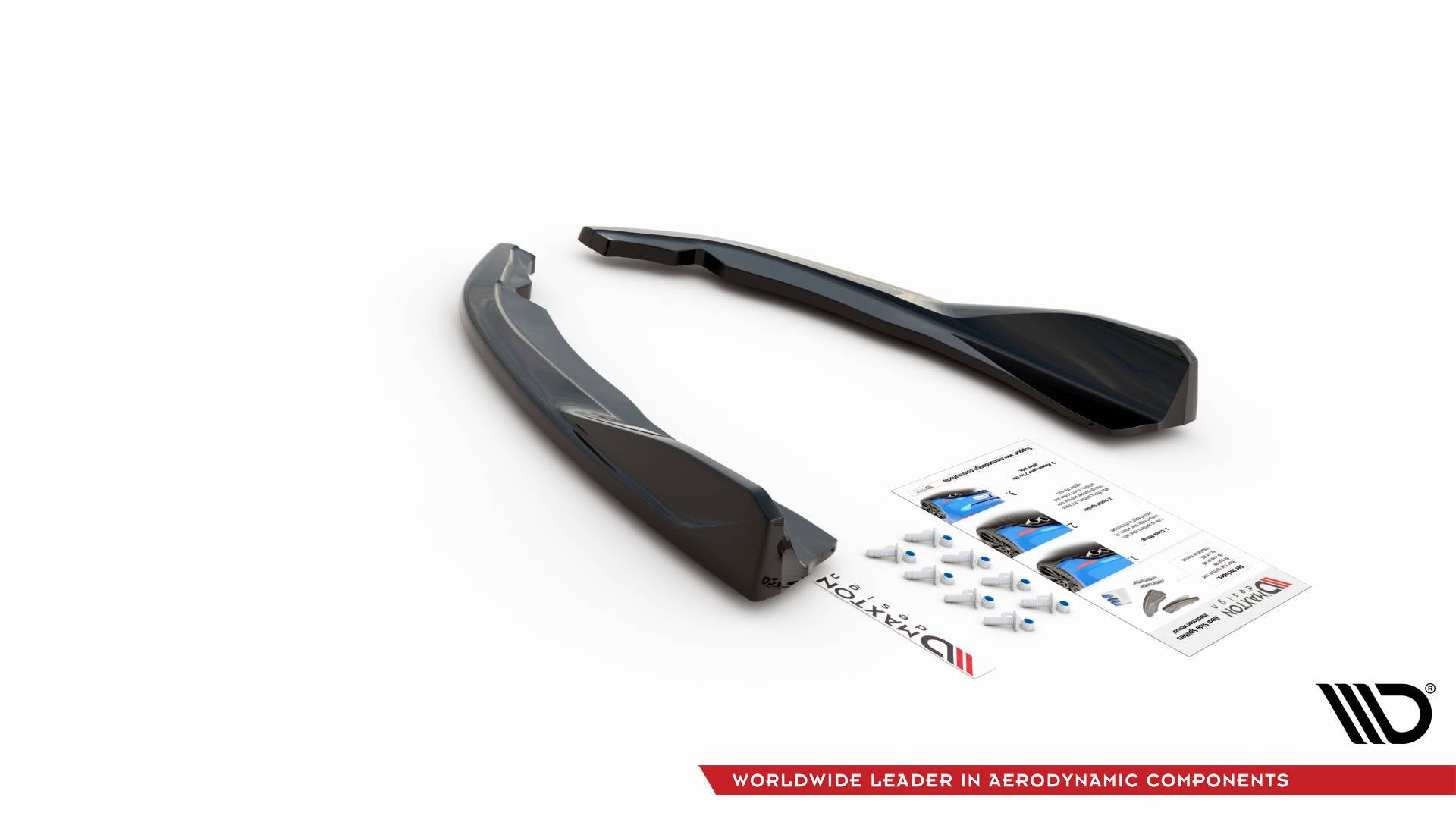 Heck Ansatz Flaps Diffusor V.2 für BMW 4er M-Paket G22 schwarz Hochglanz