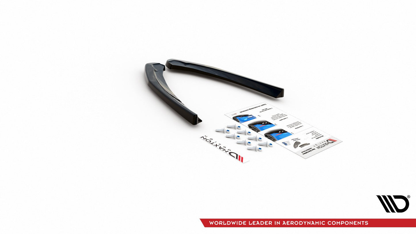 Heck Ansatz Flaps Diffusor für Fiat 124 Spider Abarth schwarz Hochglanz