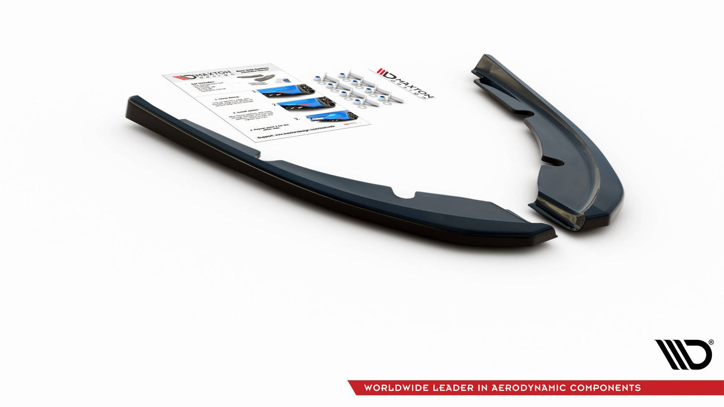Heck Ansatz Flaps Diffusor V.2 für Peugeot 308 SW Mk2 Facelift schwarz Hochglanz