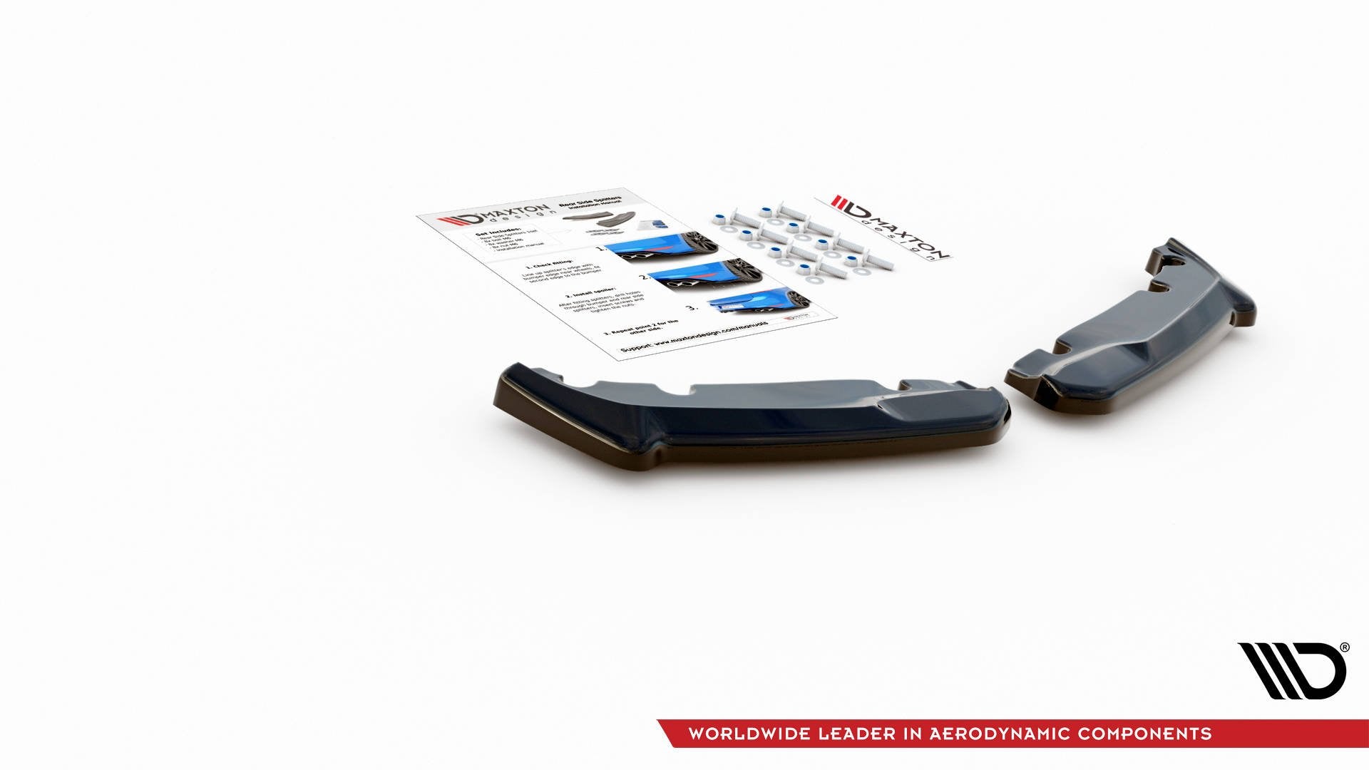 Heck Ansatz Flaps Diffusor V.1 für Toyota GR Yaris Mk4 Carbon Look