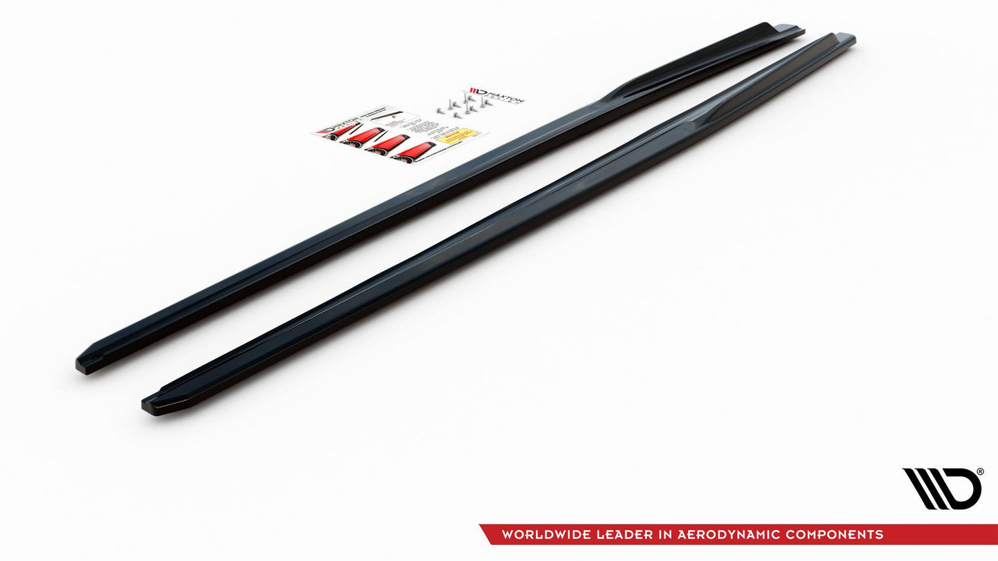 Seitenschweller Ansatz für V.2 für Audi RS3 8V Sportback Facelift schwarz matt