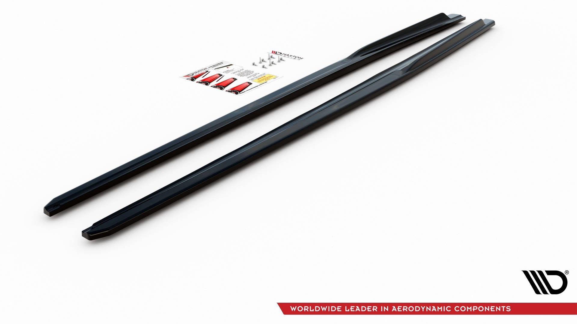 Seitenschweller Ansatz für V.2 für Audi RS3 8V Sportback Facelift schwarz matt