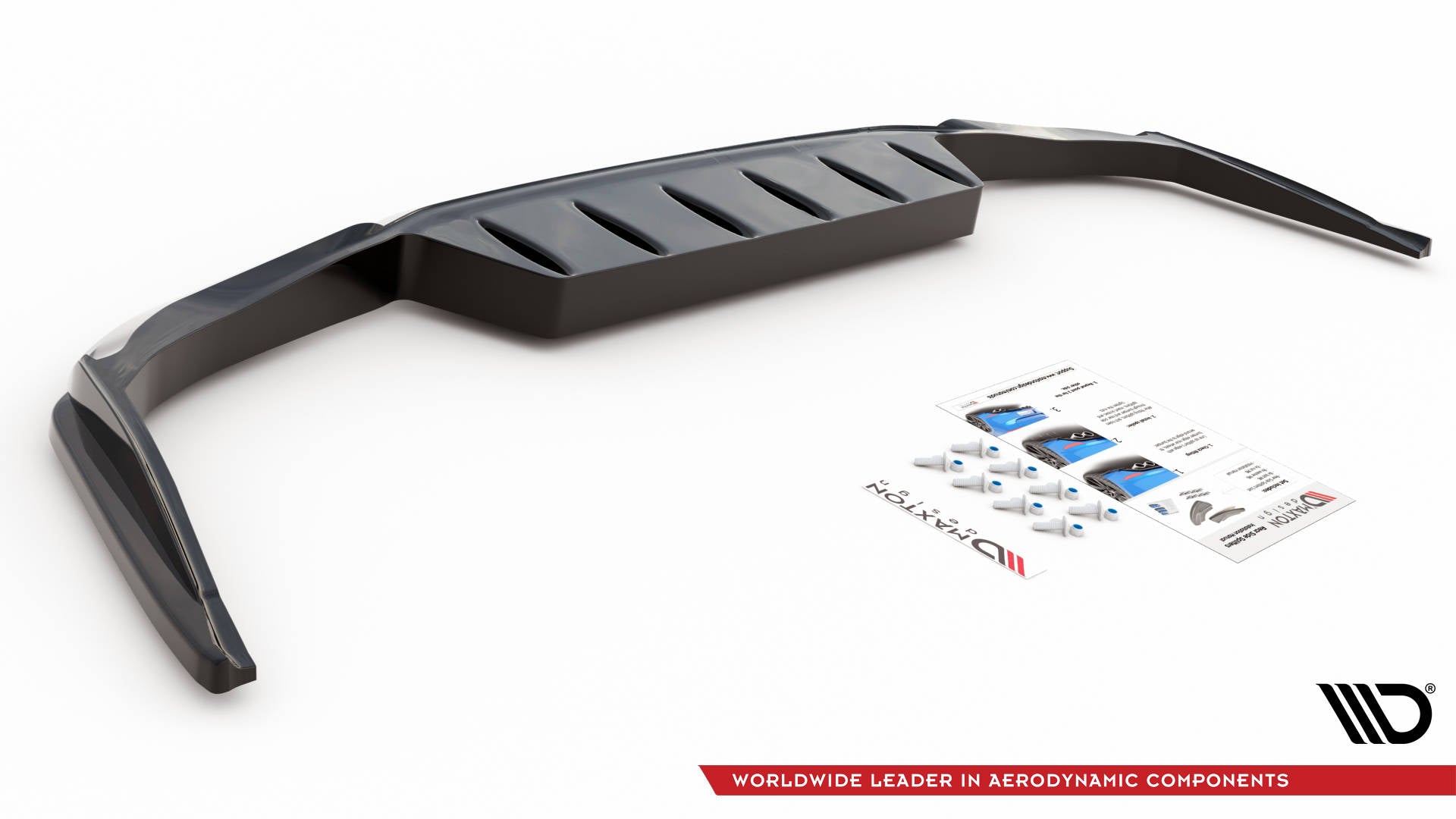 Mittlerer Diffusor Heck Ansatz DTM Look für Lexus UX Mk1 schwarz Hochglanz