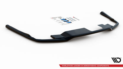 Mittlerer Diffusor Heck Ansatz für Volvo S60/V60 R-Design Mk3 schwarz Hochglanz