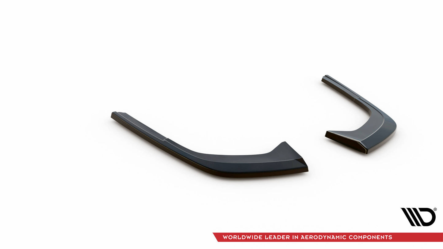 Heck Ansatz Flaps Diffusor für Audi A4 B9 Facelift schwarz Hochglanz