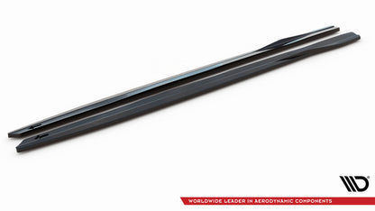 Seitenschweller Ansatz für Lexus GS F Mk4 Facelift schwarz matt