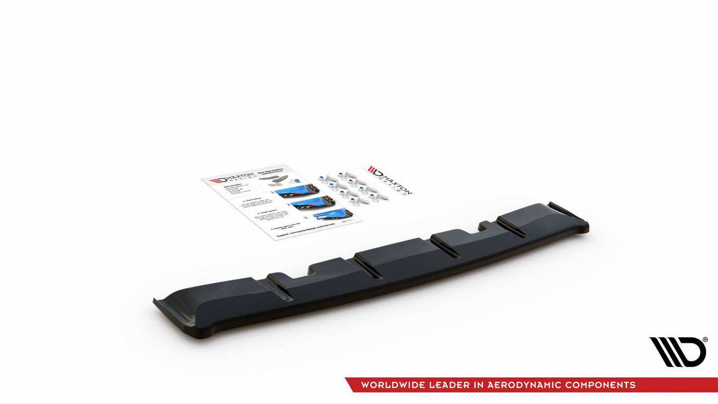 Mittlerer Diffusor Heck Ansatz für Volkswagen Golf 8 GTI Clubsport Carbon Look