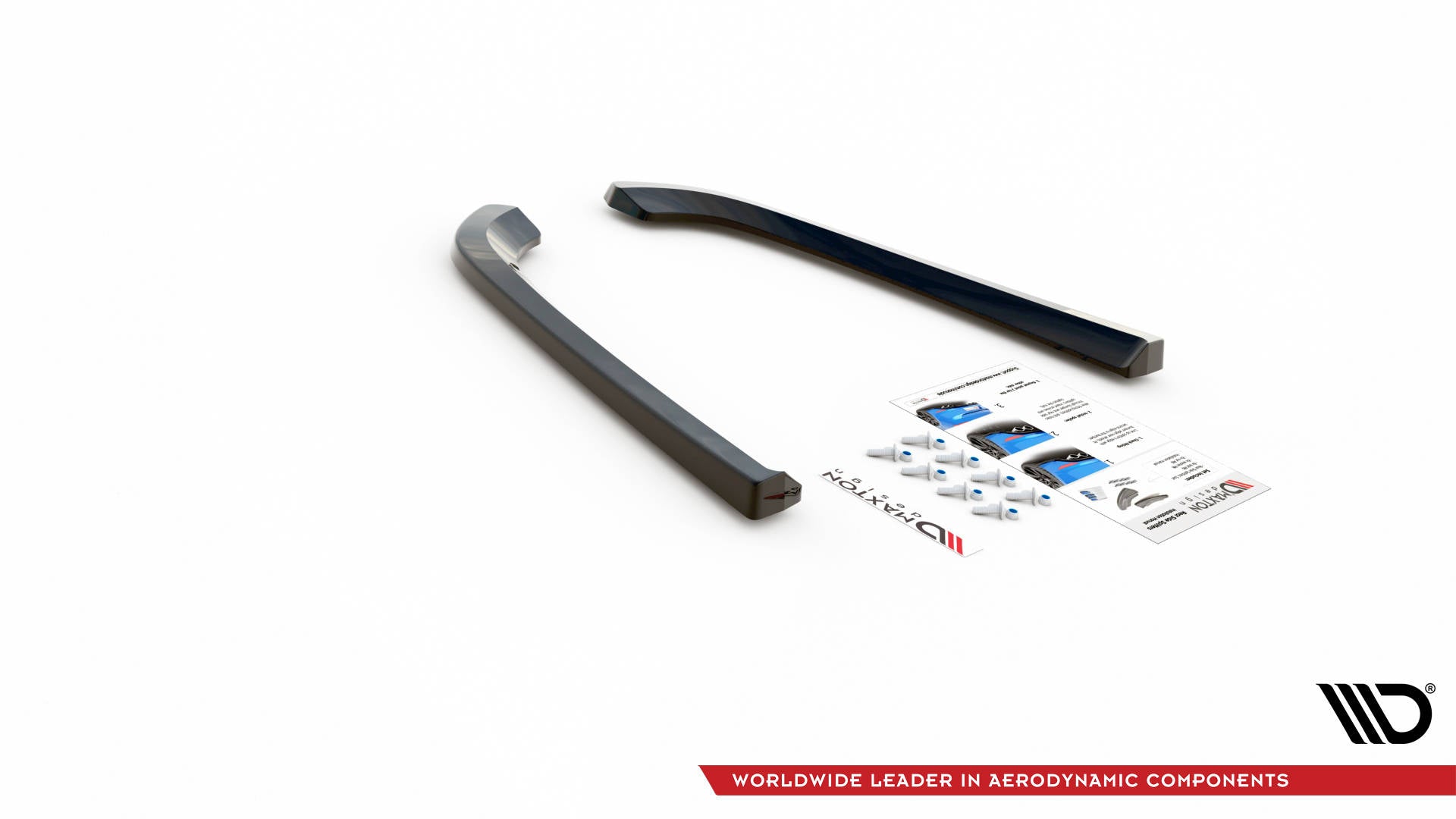 Heck Ansatz Flaps Diffusor für Volvo V70 Mk3 schwarz Hochglanz