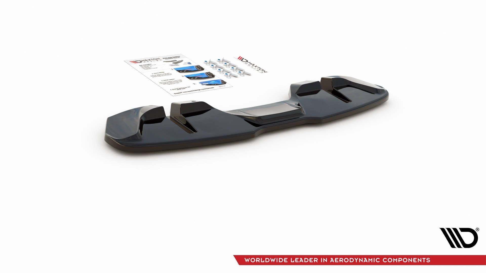 Mittlerer Diffusor Heck Ansatz für Ford Mustang GT Mk6 Facelift Carbon Look