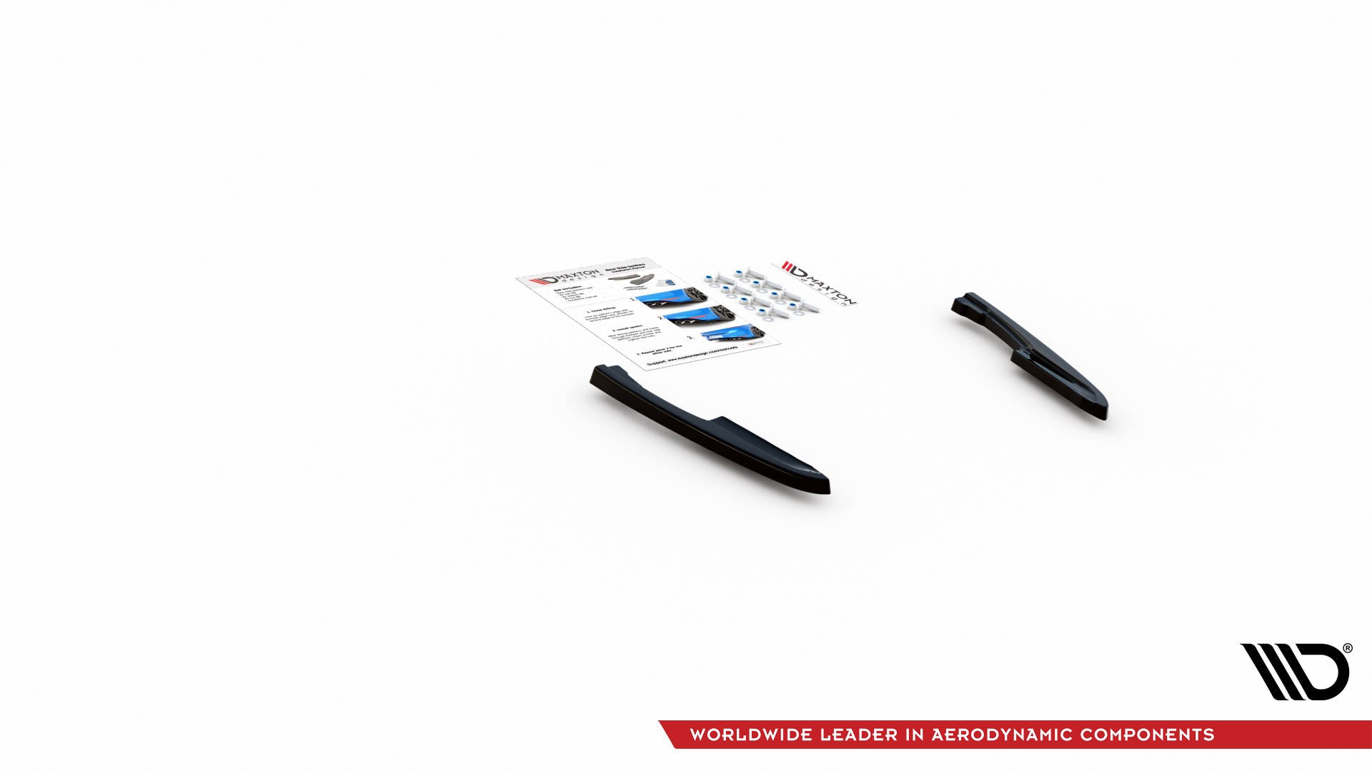 Heck Ansatz Flaps Diffusor für Volkswagen Touareg R-line Mk3 Carbon Look