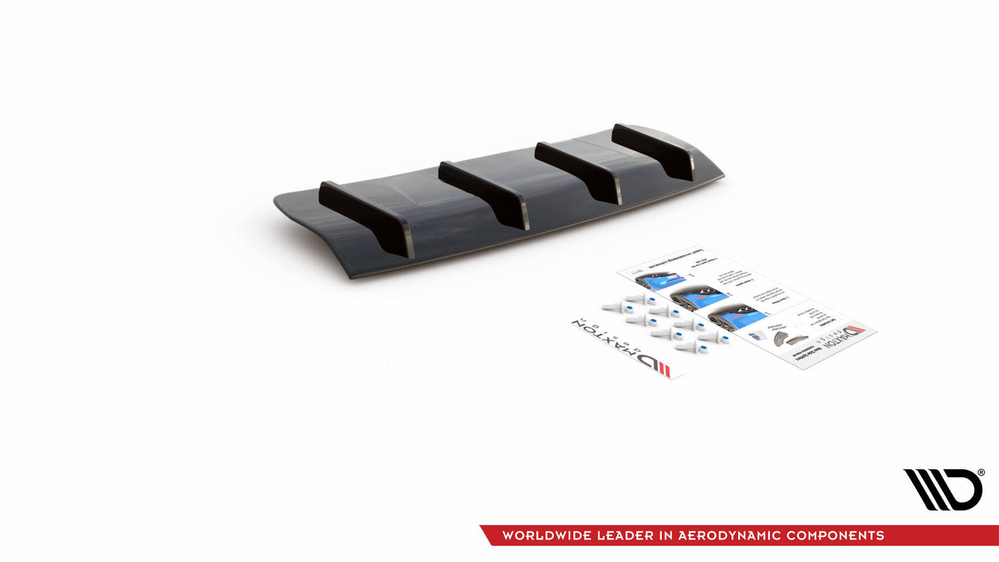 Diffusor Heck Ansatz für Volvo V70 Mk3 schwarz matt