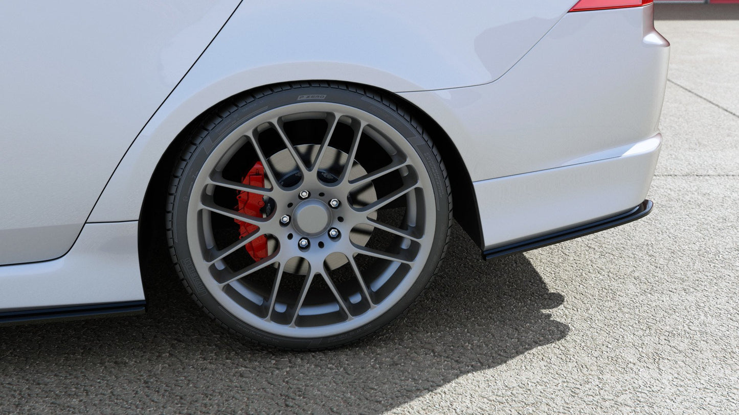 Heck Ansatz Flaps Diffusor für HONDA ACCORD VII TYPE-S schwarz matt
