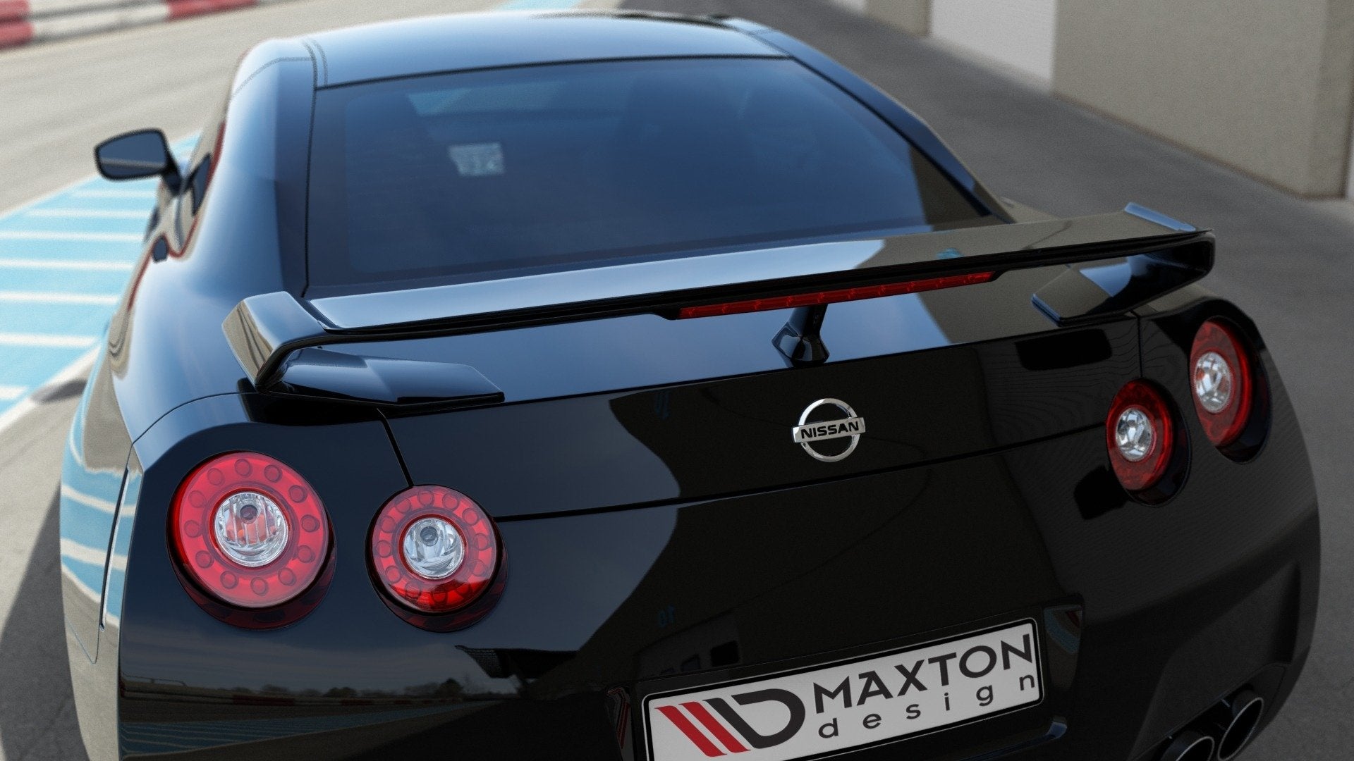 Spoiler CAP für NISSAN GT-R vor Facelift COUPE (R35-SERIES) (2007-2010) schwarz matt