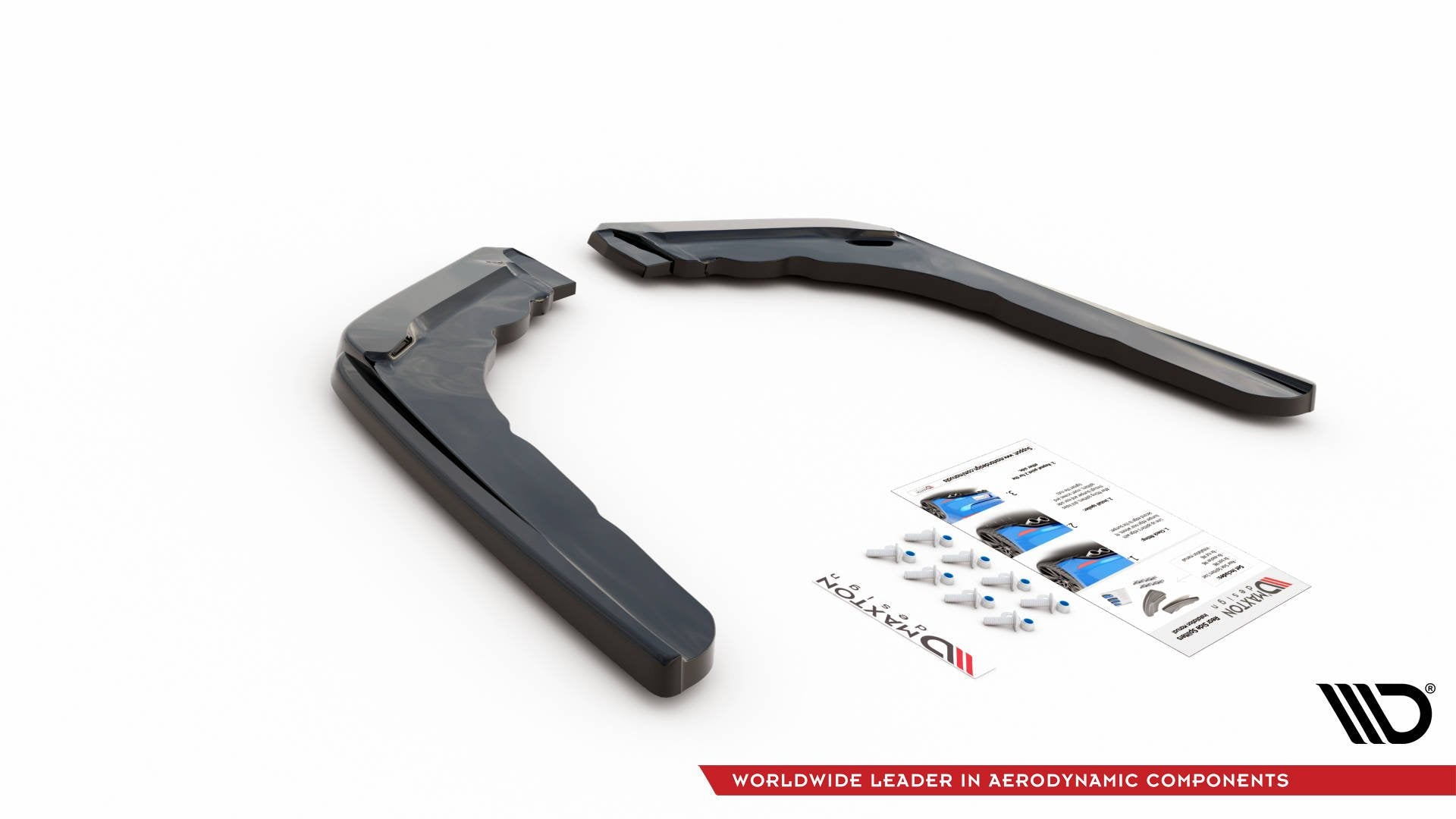 Heck Ansatz Flaps Diffusor V.2 für BMW M4 F82 schwarz Hochglanz