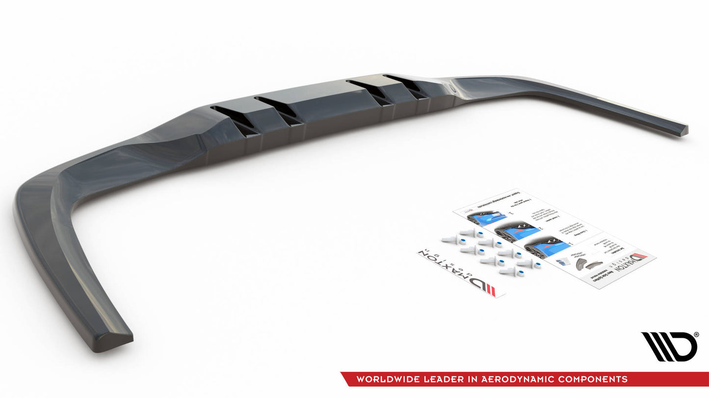 Mittlerer Diffusor Heck Ansatz DTM Look für V.1 Mercedes A 35 AMG Limousine V177 schwarz Hochglanz