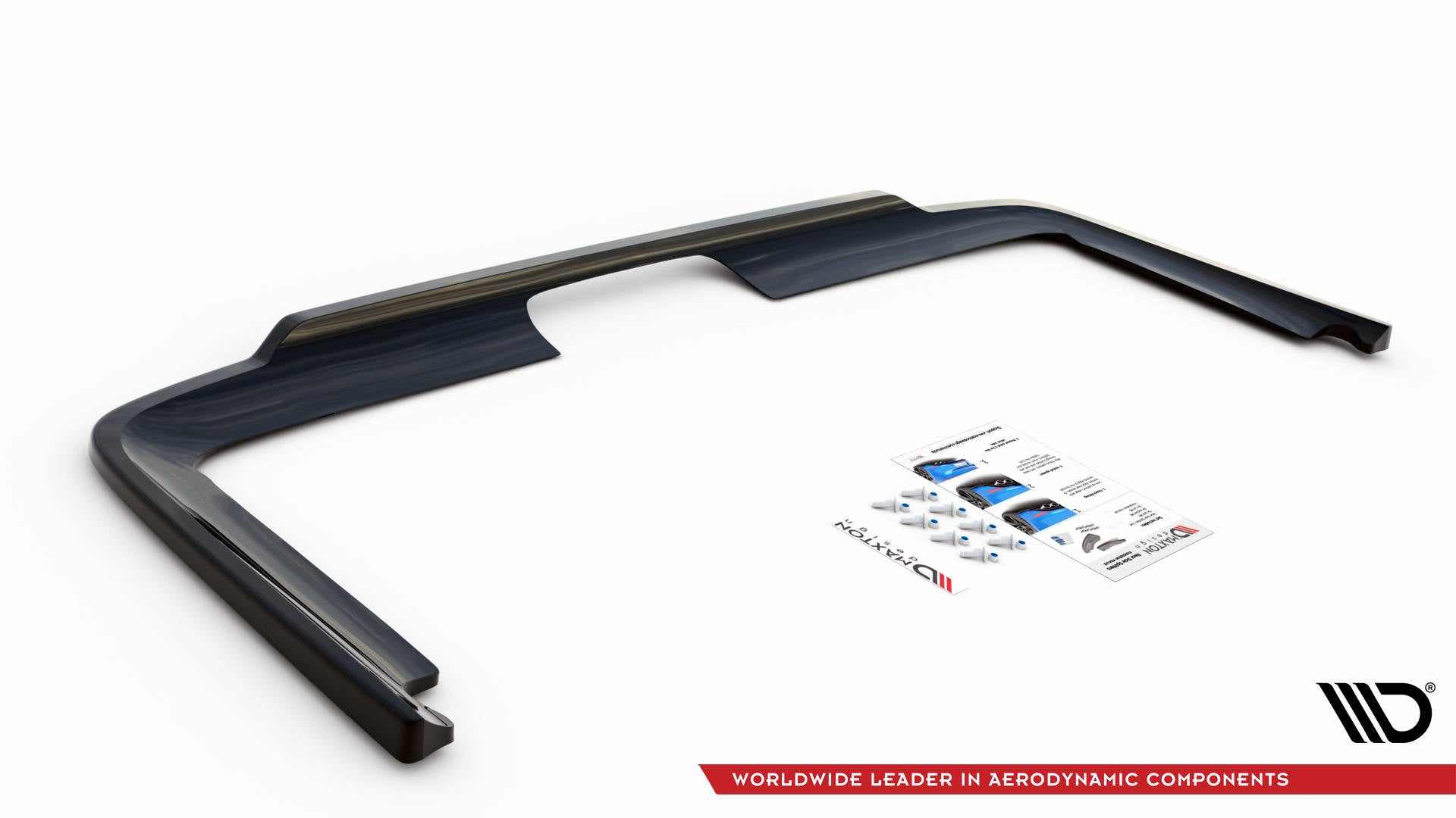 Mittlerer Diffusor Heck Ansatz DTM Look für Mercedes-Benz Vito W447 Facelift Carbon Look