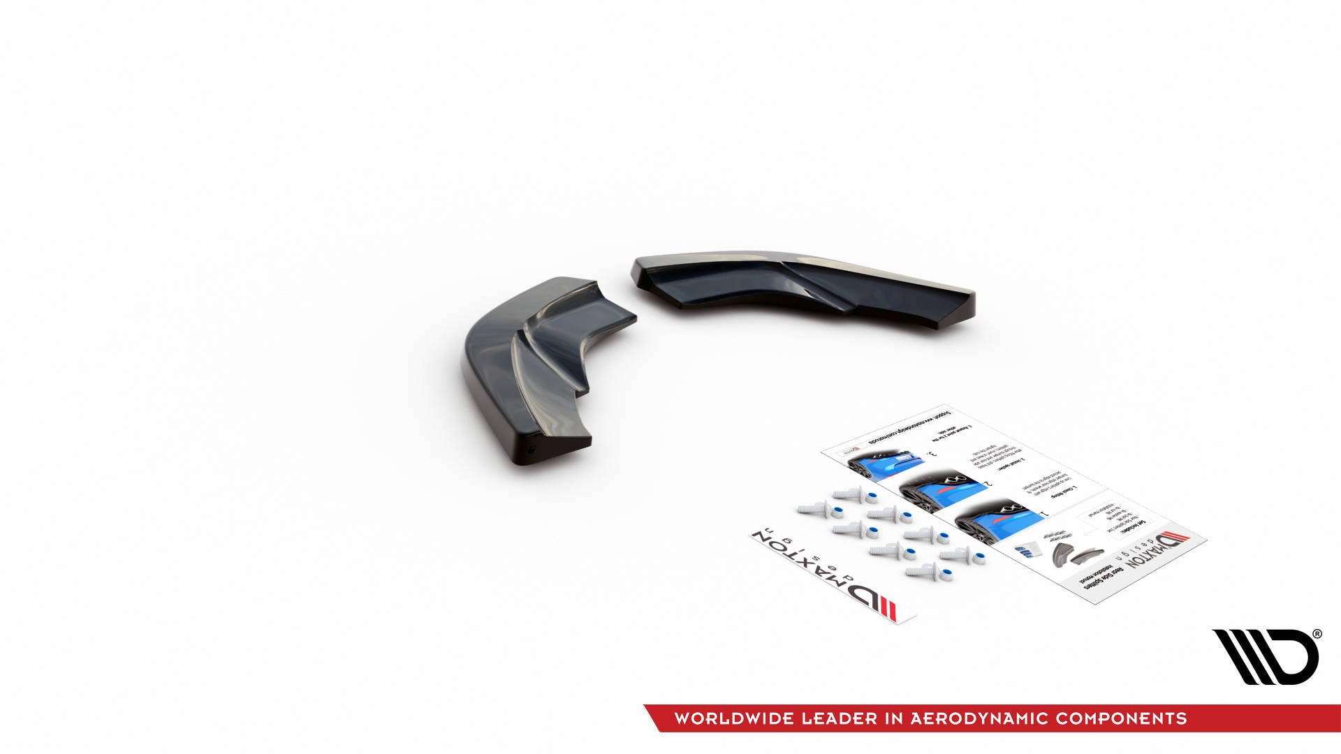 Heck Ansatz Flaps Diffusor V.2 für Mercedes-Benz A W176 schwarz Hochglanz