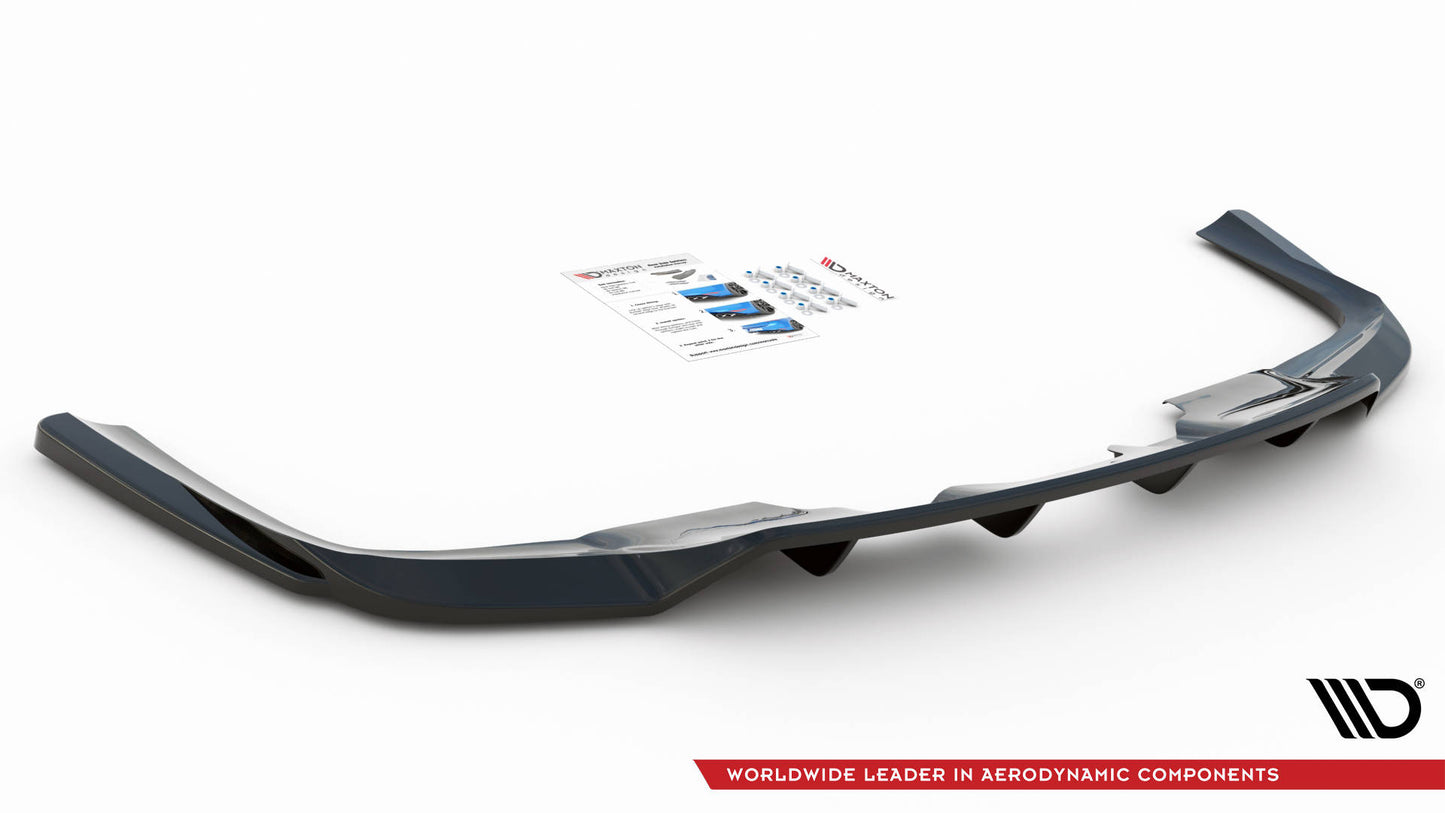 Mittlerer Diffusor Heck Ansatz DTM Look für Mercedes-Benz GLS AMG-Line X167 schwarz Hochglanz