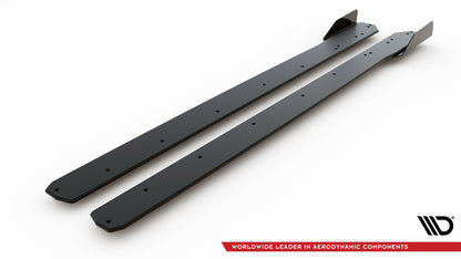 Robuste Racing Seitenschweller Ansatz für für + Flaps Ford Focus ST / ST-Line Mk4 schwarz Hochglanz