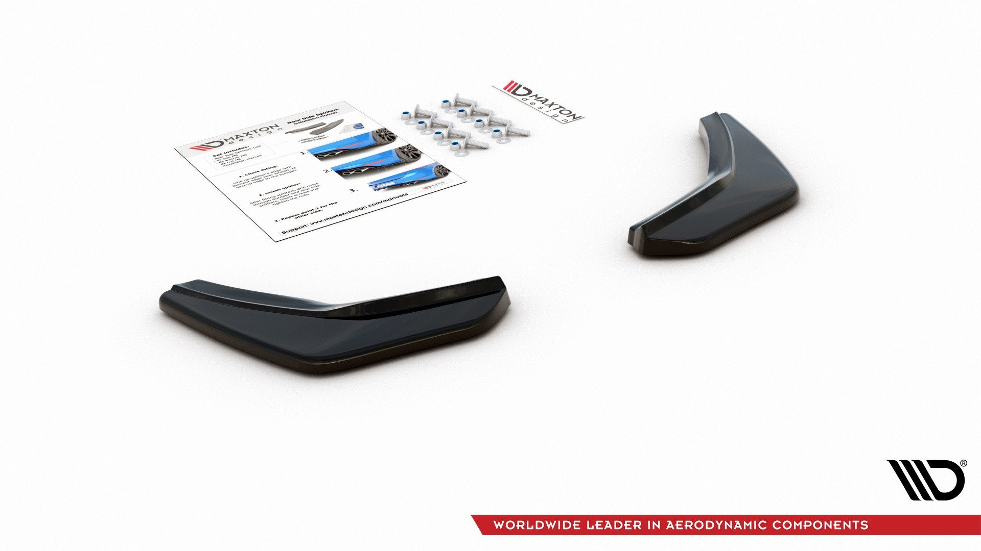 Heck Ansatz Flaps Diffusor V.2 für VW Golf 7 GTI  schwarz matt
