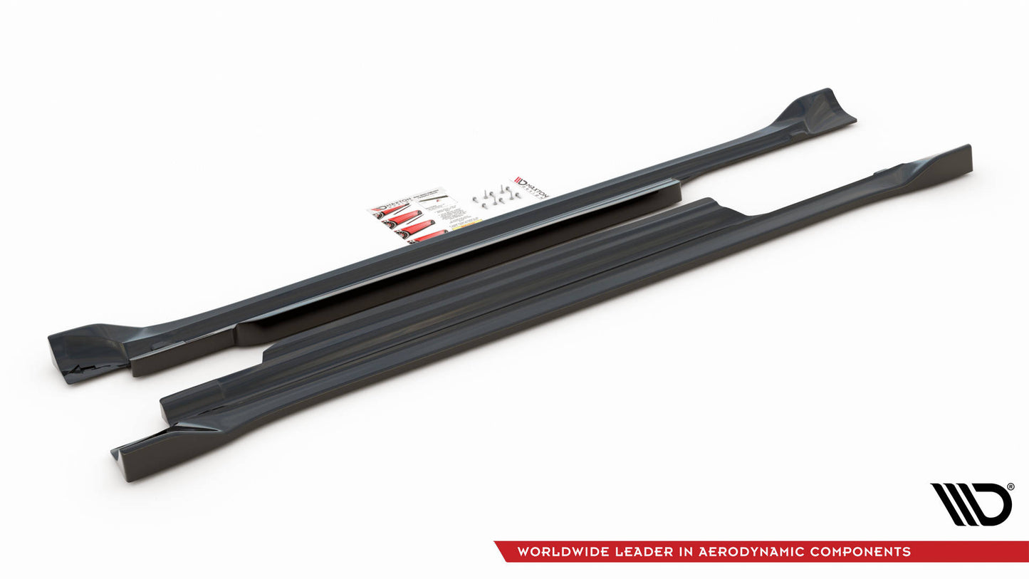 Seitenschweller Ansatz für Dodge Challenger SRT Hellcat Mk3 schwarz Hochglanz