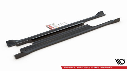 Seitenschweller Ansatz für Dodge Challenger SRT Hellcat Mk3 schwarz Hochglanz