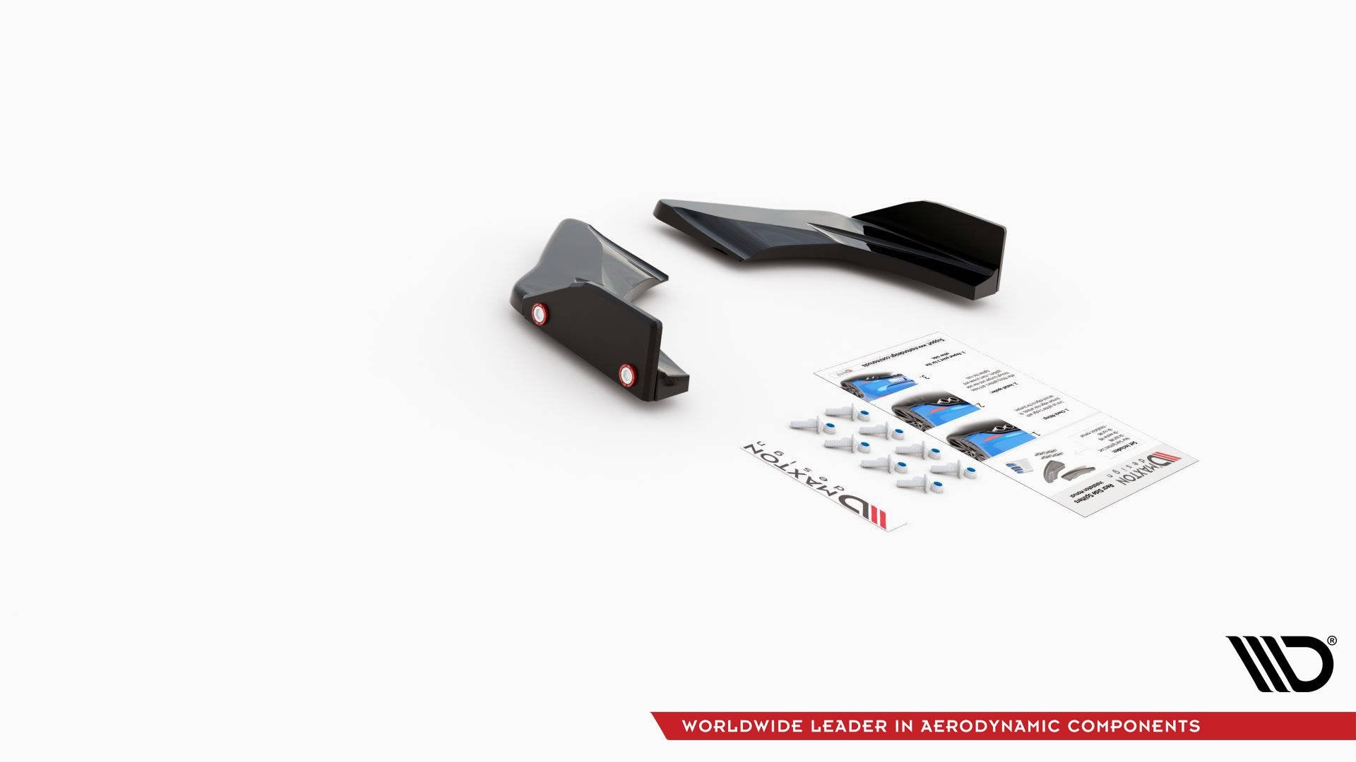 Heck Ansatz Flaps Diffusor V.2 für Volkswagen Golf 8 GTI Clubsport schwarz Hochglanz
