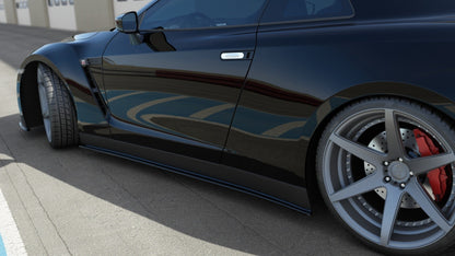 Seitenschweller Ansatz für NISSAN GT-R vor Facelift COUPE (R35-SERIES) Carbon Look