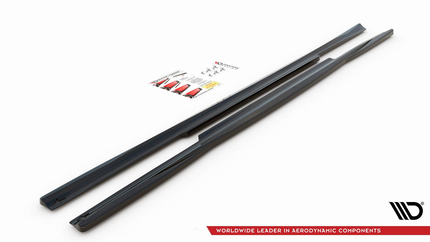 Seitenschweller Ansatz für Mercedes-Benz C W205 Carbon Look