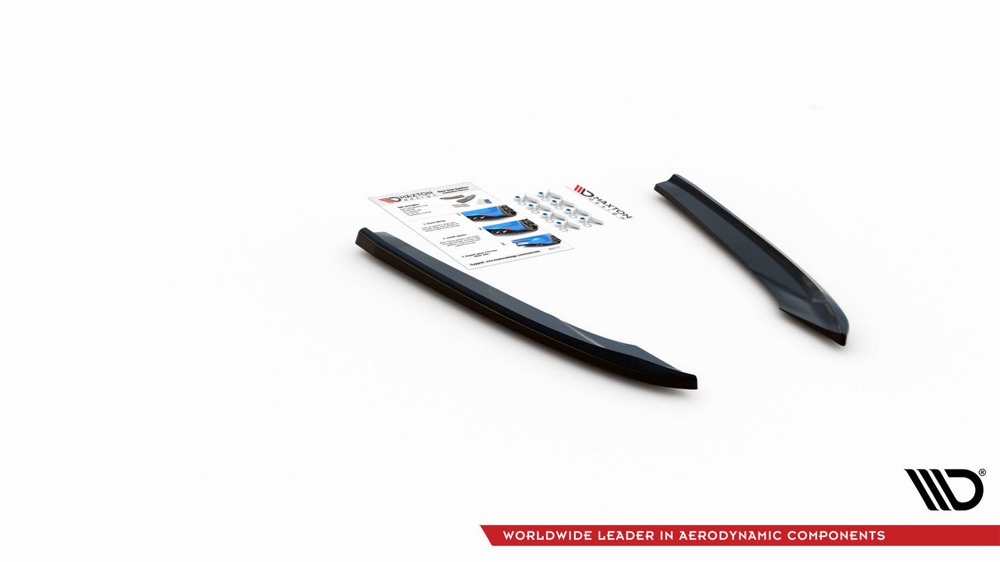 Heck Ansatz Flaps Diffusor für Cupra Leon ST schwarz Hochglanz