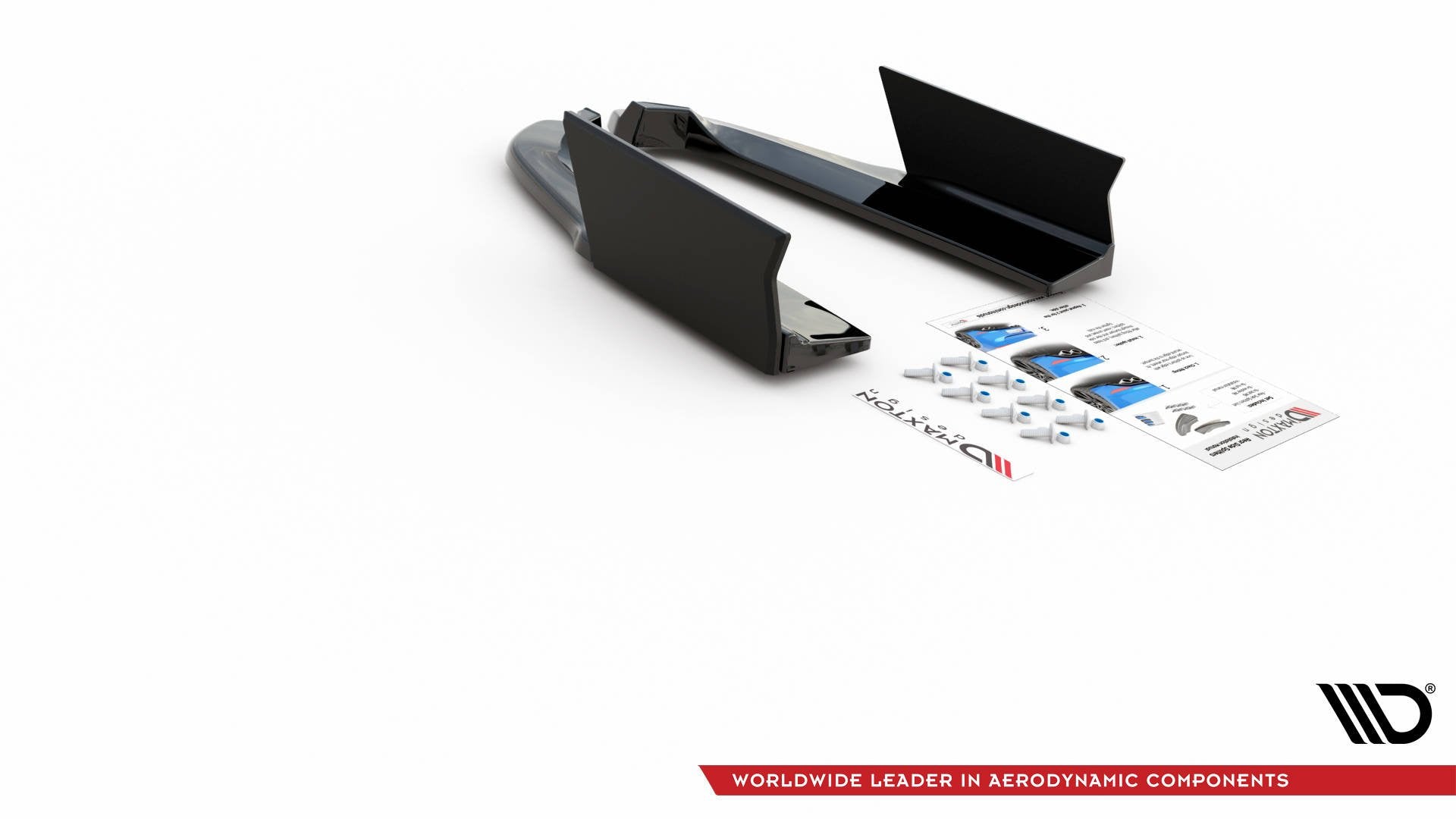 Heck Ansatz Flaps Diffusor +Flaps für V.1 Ford Mustang GT Mk6 Facelift
