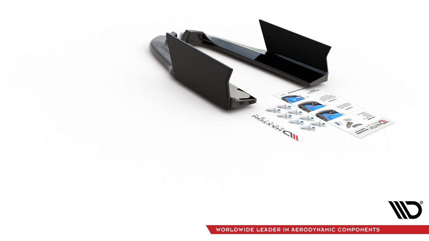 Heck Ansatz Flaps Diffusor +Flaps für V.1 Ford Mustang GT Mk6 Facelift