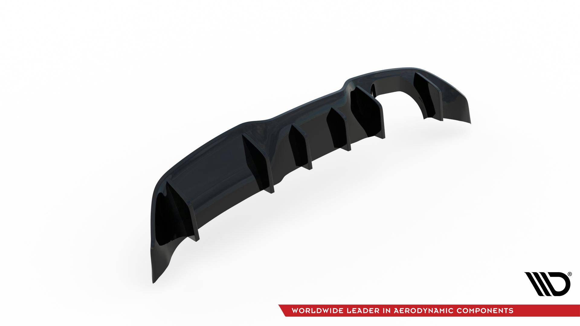 Diffusor Heck Ansatz für Ford Fiesta ST (5-Türige version) Mk7 Facelift schwarz matt