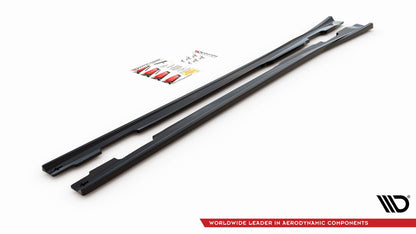 Seitenschweller Ansatz für V.2 für Mercedes-Benz A W176 Carbon Look