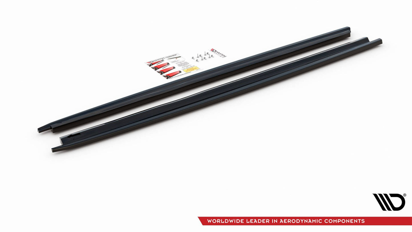 Seitenschweller Ansatz für Peugeot 207 Sport schwarz matt