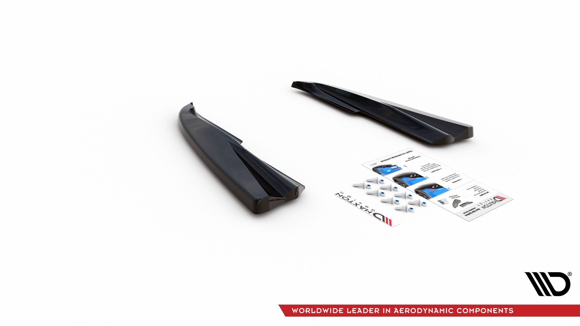 Heck Ansatz Flaps Diffusor für Volvo S60 R-Design Mk2 Carbon Look