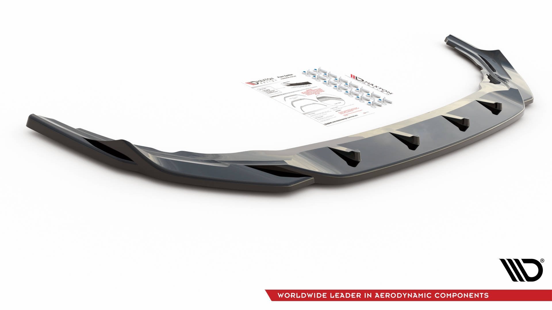Front Ansatz V.4 für Volkswagen Golf R Mk8 schwarz matt