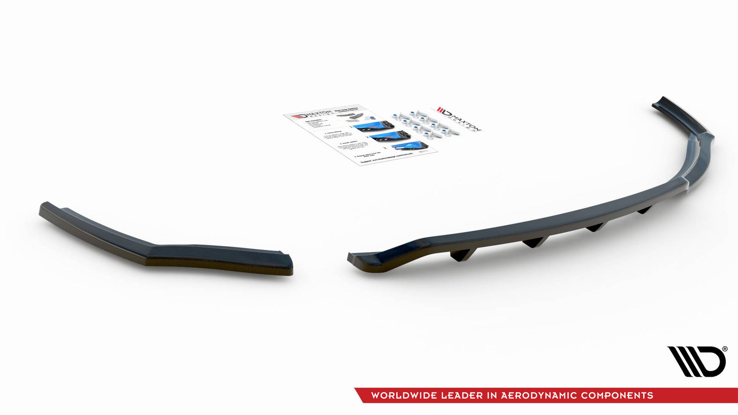 Mittlerer Diffusor Heck Ansatz DTM Look für BMW 1er F20 schwarz Hochglanz
