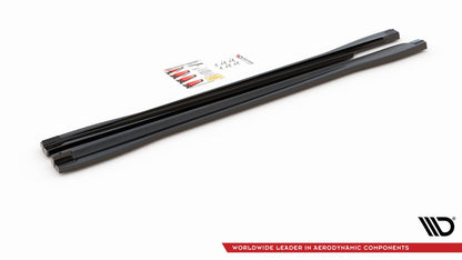 Seitenschweller Ansatz für Audi RSQ3 / Q3 S-Line F3 schwarz Hochglanz