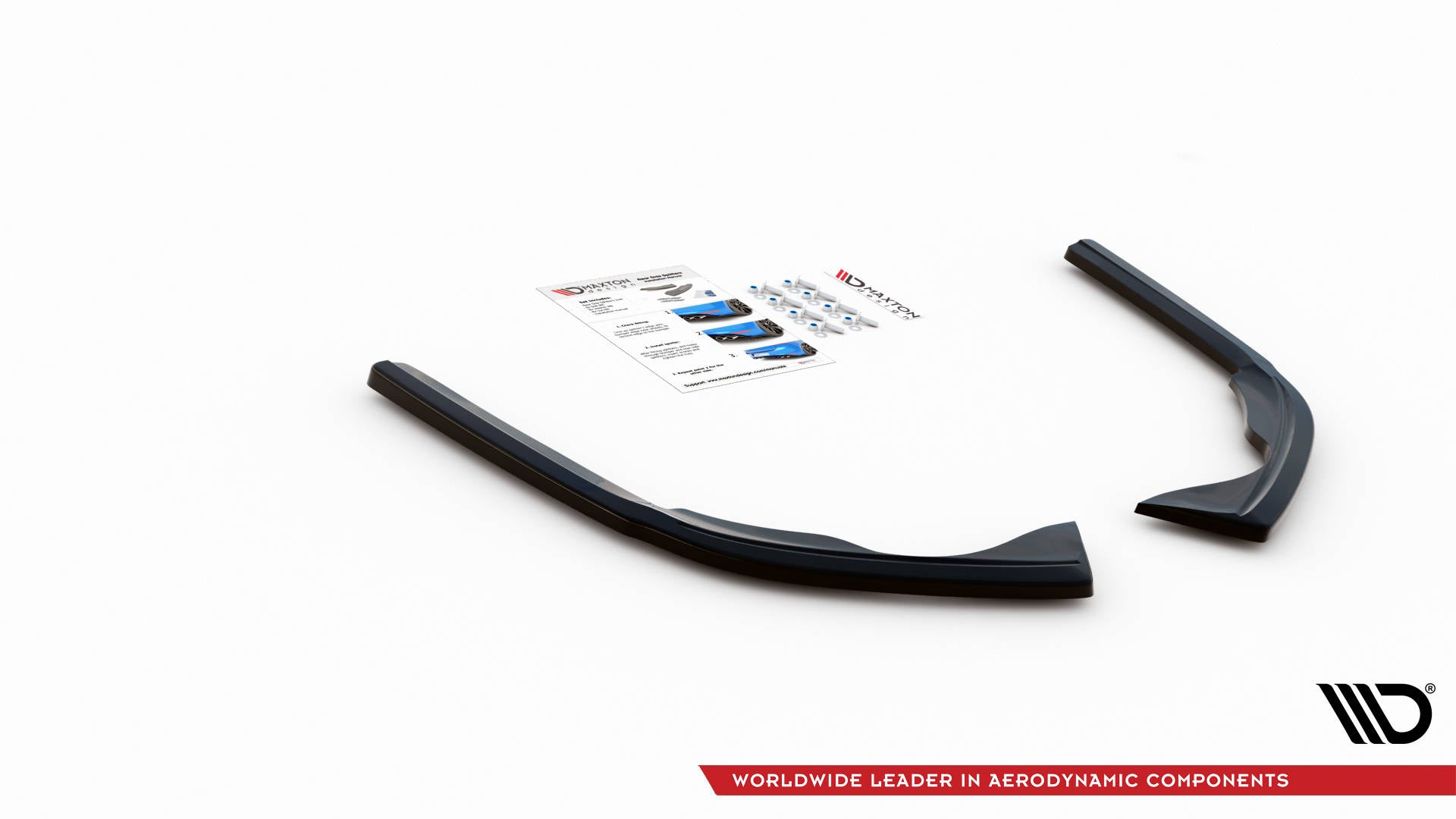 Heck Ansatz Flaps Diffusor für Volkswagen Passat B8 Facelift Carbon Look