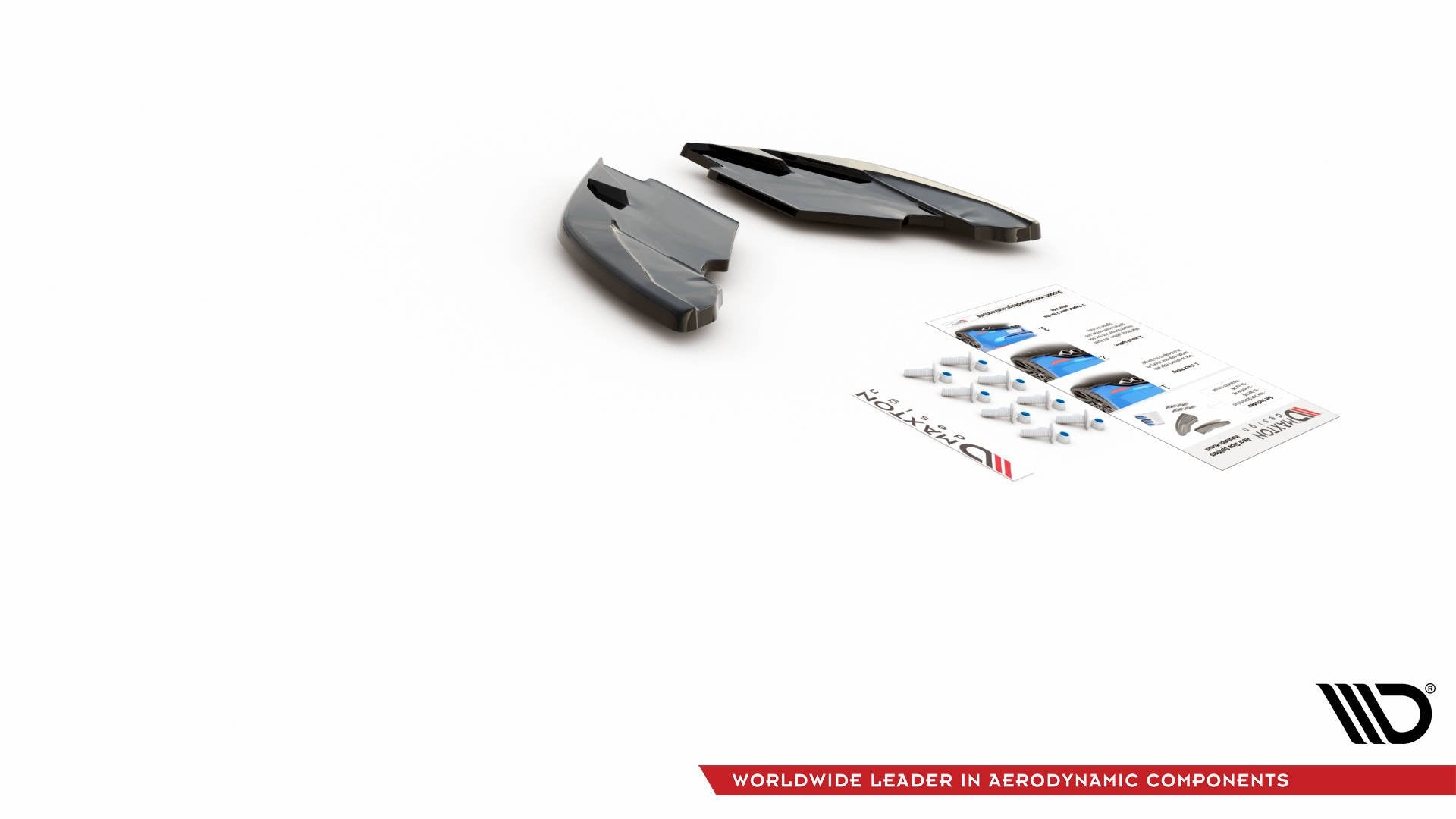Heck Ansatz Flaps Diffusor für SEAT Leon Mk3 FR Facelift schwarz matt