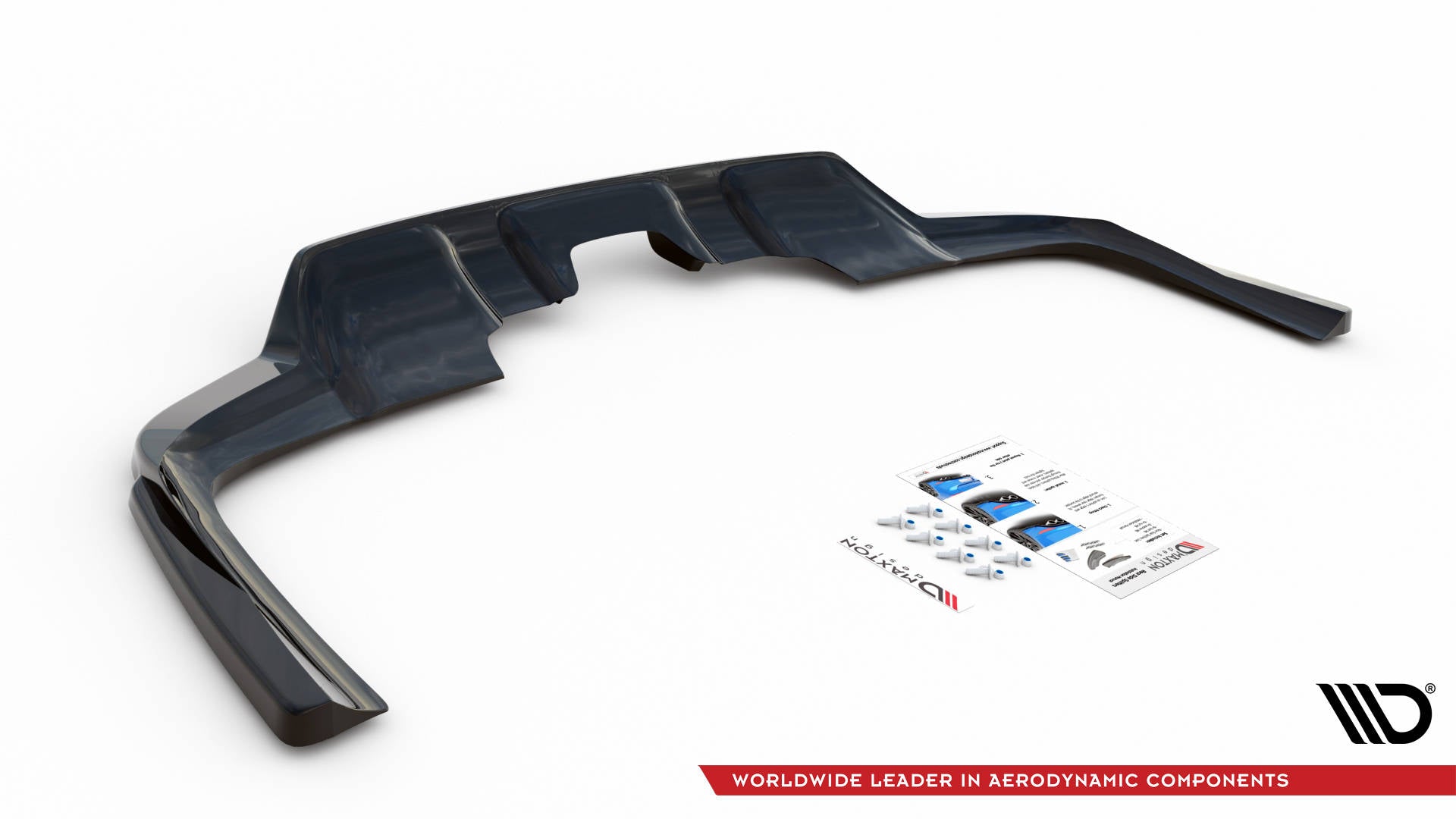 Mittlerer Diffusor Heck Ansatz DTM Look für Mercedes-Benz GLS AMG-Line X167 schwarz matt