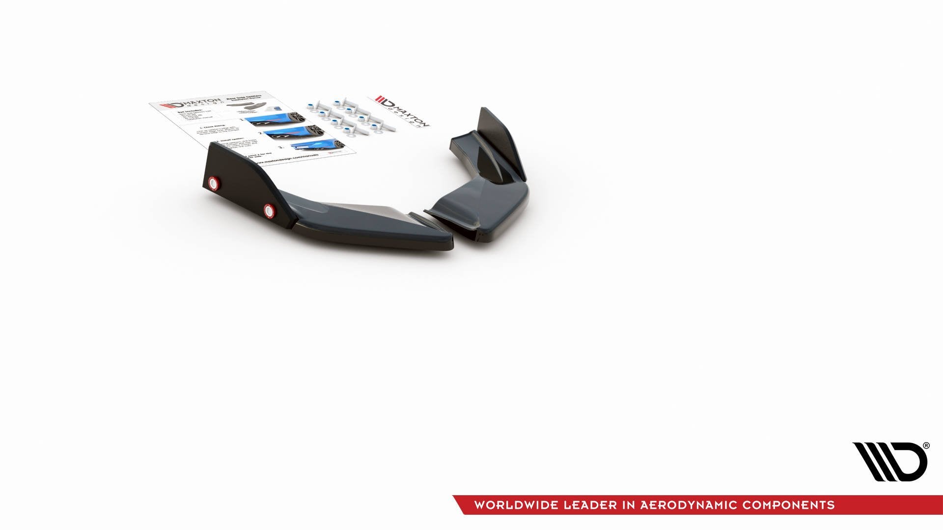 Heck Ansatz Flaps Diffusor +Flaps für V.2 Volkswagen Golf 8 GTI
