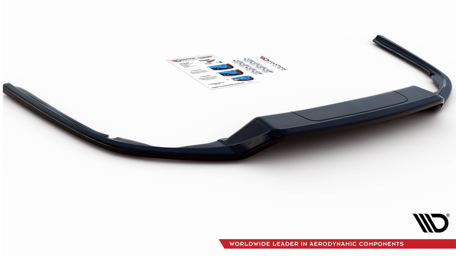 Mittlerer Diffusor Heck Ansatz für Volkswagen Passat B8 schwarz matt