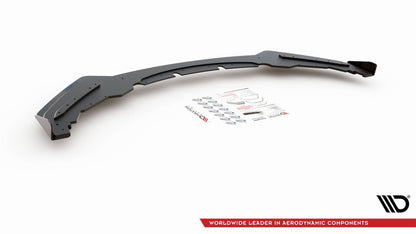 Robuste Racing Front Ansatz für passend +Flaps für BMW M135i F20 schwarz Hochglanz