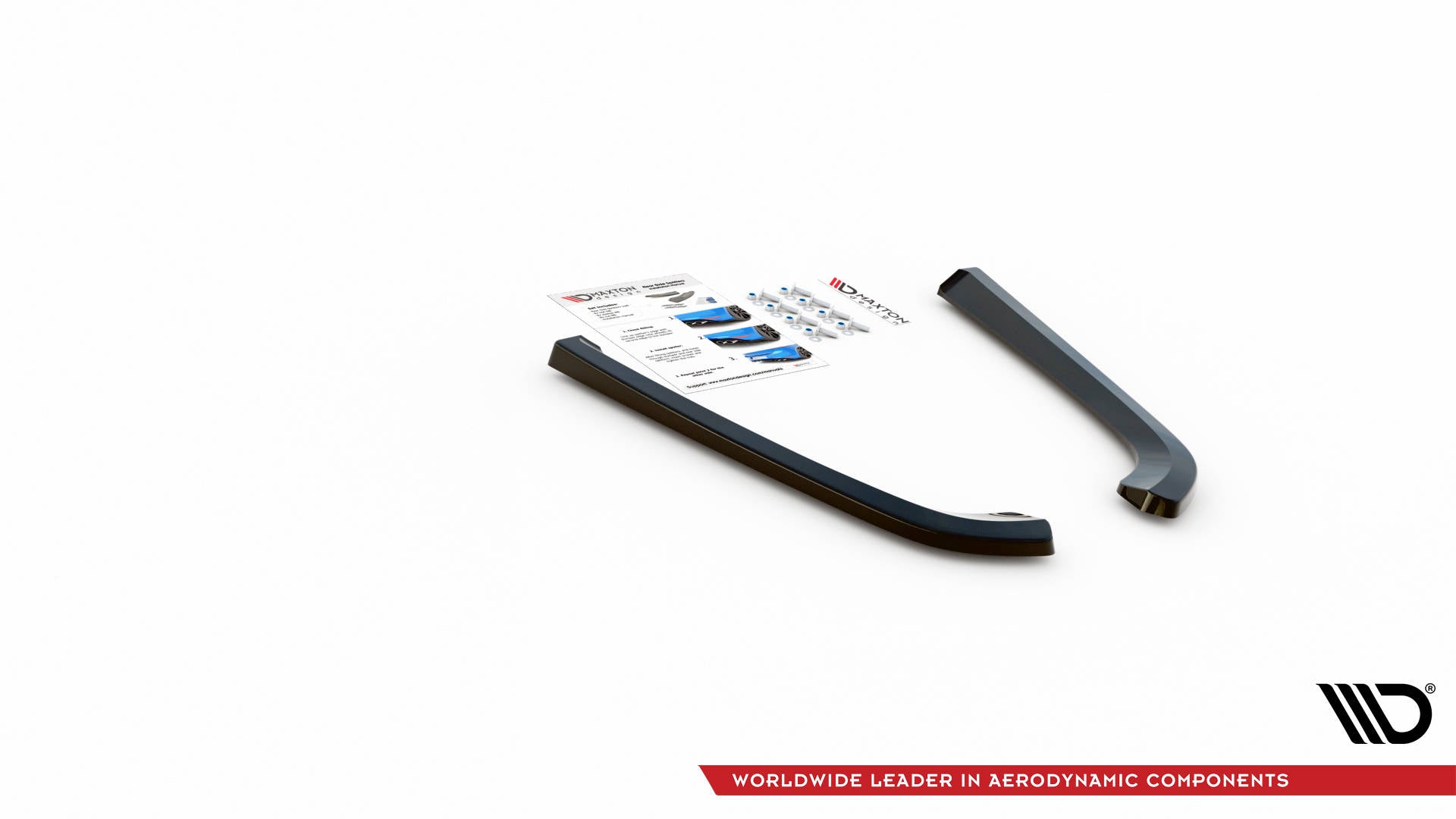 Heck Ansatz Flaps Diffusor für Volvo V70 Mk3 schwarz Hochglanz
