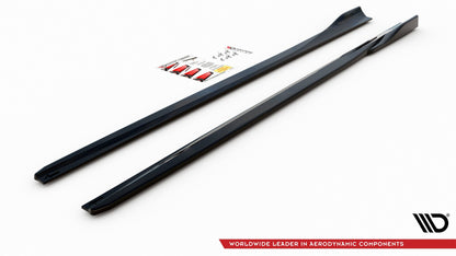 Seitenschweller Ansatz für V.4 Ford Focus ST / ST-Line Mk4 schwarz Hochglanz