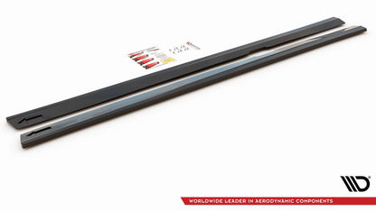 Seitenschweller Ansatz für V.2 für Volvo S60/V60 R-Design Mk3 Carbon Look