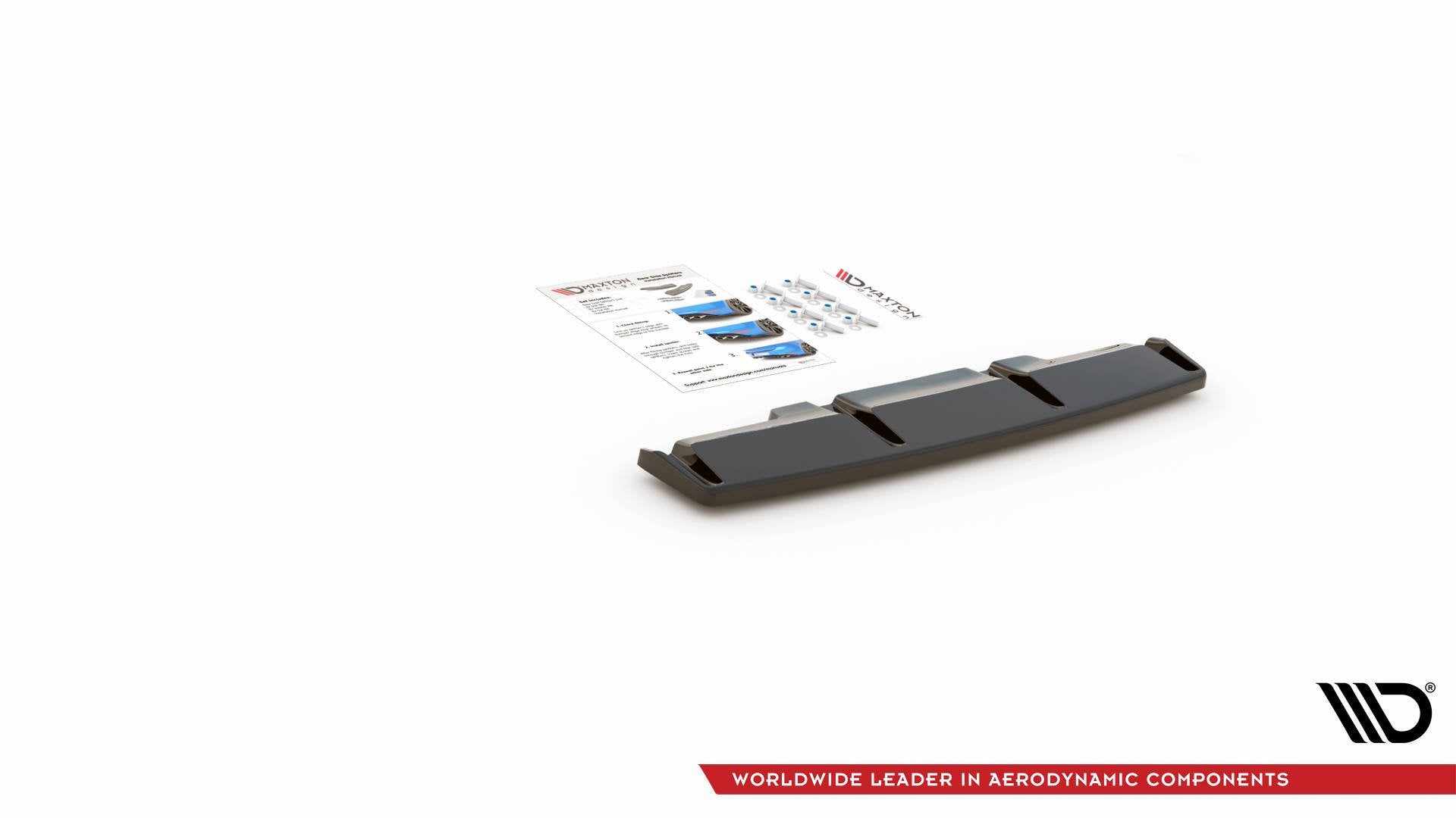 Mittlerer Diffusor Heck Ansatz für Volkswagen Golf R Mk8 Carbon Look