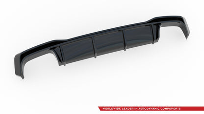 Diffusor Heck Ansatz für Audi S7 C8 schwarz Hochglanz